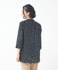 レディース 花柄プリント 七分袖 チュニック通販 [0321-54700