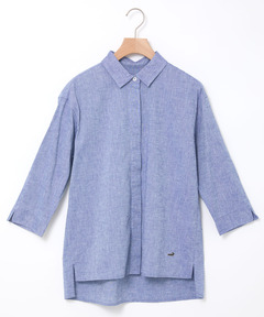 レディース コットンリネン 七分袖 チュニック【一部店舗限定】通販