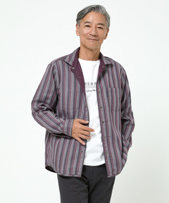 メンズ リバーシブル ストライプ柄 シャツ通販 [1001-55102