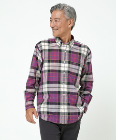 メンズ ピケ素材 チェック柄 シャツ通販 [1001-55103] - クロコダイル