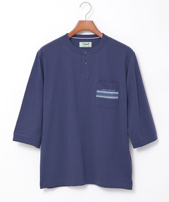 メンズ ヘンリーネック 七分袖 Tシャツ【吸汗速乾】通販 [1002-53206
