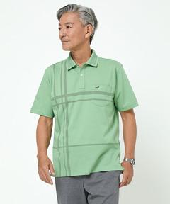 メンズ シャドーチェック柄 ポロシャツ通販 [1002-54217