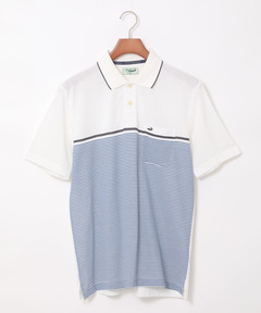 メンズ 襟ライン 切り替えボーダー柄 ポロシャツ通販 [1002-54229
