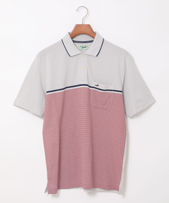 メンズ 襟ライン 切り替えボーダー柄 ポロシャツ通販 [1002-54229