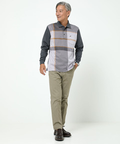 メンズ パネルチェック柄 ポロシャツ通販 [1002-55204] - クロコダイル