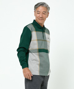 メンズ パネルチェック柄 ポロシャツ通販 [1002-55204] - クロコダイル