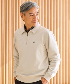 メンズ ハーフジップ ポロ トレーナー通販 [1002-58202