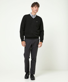 メンズ 10ゲージVネックセーター【洗濯機洗いOK】通販 [1003-06581