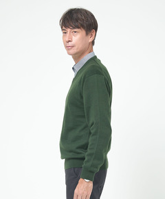 メンズ 10ゲージVネックセーター【洗濯機洗いOK】通販 [1003-06581