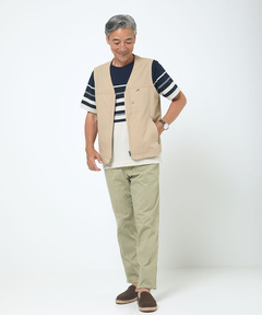 メンズ シアサッカー ベスト【吸汗速乾】通販 [1004-53410