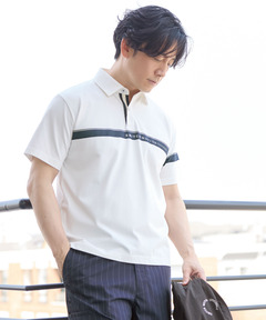 メンズ アシンメトリー ロゴプリント ポロシャツ通販 [1502-53276