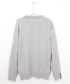 メンズ ウールブレンド ロゴ クルーネック ニット【日本製】通販 [1503