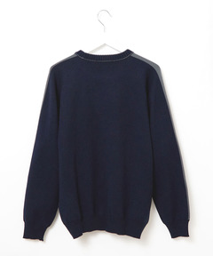 メンズ ウールブレンド ジャカード ニット 【手洗いOK】通販 [1503