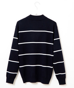 メンズ ウールブレンド 細ボーダー柄 ニット【手洗いOK】通販 [1503