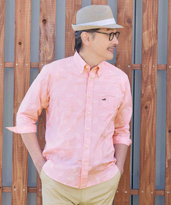 トップス DoKIri- メンズ スノーコットン ペイズリー柄 7分袖シャツ【接触冷感】通販