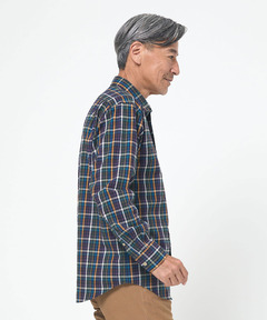 メンズ ピケ起毛 チェック柄 シャツ通販 [1601-55107] - クロコダイル