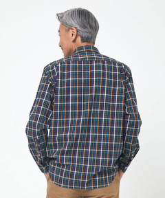 メンズ ピケ起毛 チェック柄 シャツ通販 [1601-55107] - クロコダイル