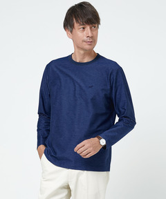 ダークブルー 長袖カットソー メンズ ハイゲージ クルーネック カットソー通販 [1602-51215