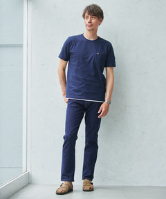 メンズ スノーコットン シャドーチェック柄 Tシャツ【接触冷感】通販