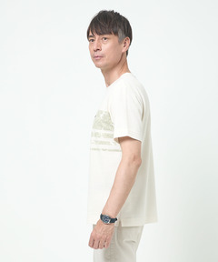 メンズ 鹿の子 リーフプリント柄 Tシャツ【吸汗速乾】通販 [1602-53220