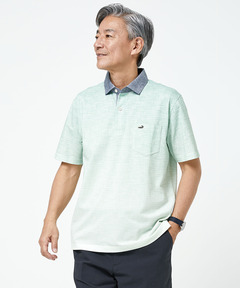 メンズ 襟布帛 グラデーションカラー ポロシャツ【吸汗速乾】通販