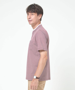 メンズ スタンド襟 微塵ボーダー柄 プルオーバー通販 [1602-54220