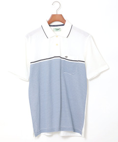 メンズ 襟ライン 切り替えボーダー柄 ポロシャツ通販 [1602-54229