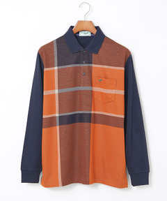 メンズ パネルチェック柄 ポロシャツ通販 [1602-55204] - クロコダイル