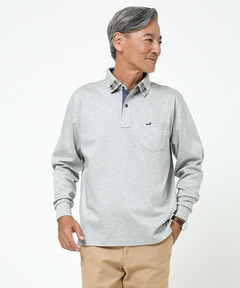 メンズ 襟チェック スムース ポロシャツ通販 [1602-55205