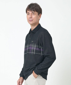 メンズ チェック柄 プリント ポロシャツ通販 [1602-55226