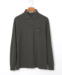 メンズ ロゴプリント 長袖ポロシャツ通販 [1602-56205] - クロコダイル