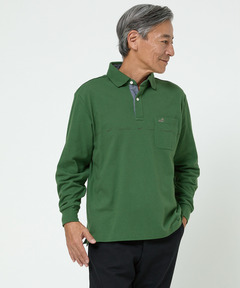 メンズ ロゴプリント 長袖ポロシャツ通販 [1602-56205