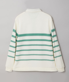 メンズ パネルボーダー柄 ジップ ポロシャツ通販 [1602-61206