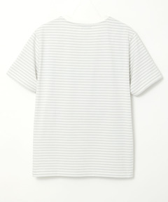 メンズ ボーダー クルーネック Tシャツ【接触冷感】【UV加工】通販