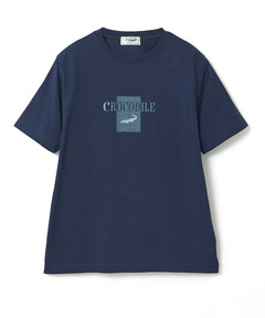 メンズ シャドーボーダー ロゴプリント Tシャツ 【吸汗速乾】通販