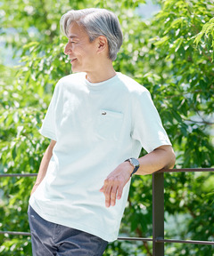 メンズ リネンライク ポケットパイピング Tシャツ通販 [1602-63212