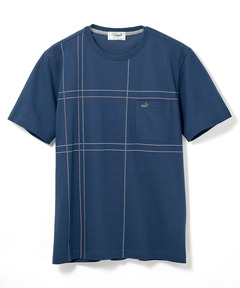 メンズ スノーコットン パネルチェック Tシャツ【接触冷感】通販 [1602