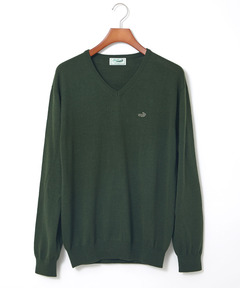 メンズ 10ゲージVネックセーター【洗濯機洗いOK】通販 [1603-06581