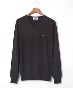 メンズ 10ゲージVネックセーター【洗濯機洗いOK】通販 [1603-06581