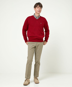 メンズ 10ゲージVネックセーター【洗濯機洗いOK】通販 [1603-06581