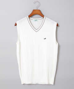 メンズ チルデン Vネックベスト【手洗いOK】通販 [1603-51302