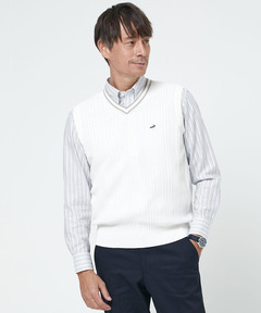 新品未使用♪23区 GOLF ベスト チルデン Lサイズ 白 Vネック Lサイズ メンズ チルデン Vネックベスト【手洗いOK】通販 [1603-51302
