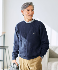 メンズ ラムウール マルチパターン ニット通販 [1603-57309