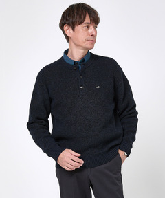 【美品/イタリア製】Drake's シルクコットン ニット ポロ 34(グレー メンズ ウールブレンド ヘンリーネック ニット【手洗いOK】通販 [1603