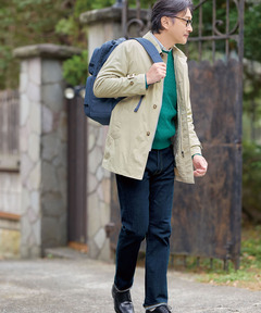 メンズ ツイル 2way ステンカラー コート通販 [1604-51400