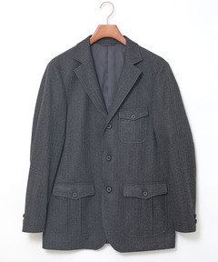 メンズ ウールライク ヘリンボーン ジャケット通販 [1604-57405