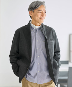 メンズ ジャージーメルトン スタンドカラー ジャケット通販 [1604