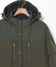 メンズ フード付き 切り替え ダウンコート通販 [1604-58403