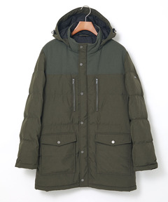 DIESEL フード付きダウン切り替えジャケット L DIESEL フード付き ブラックダウンジャケット