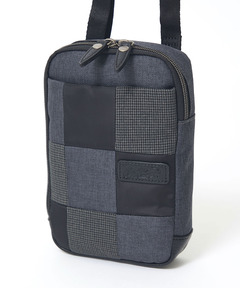 クロコダイル LB-7001 ショルダーバッグ ブラック  CROCODILE パッチワーク 天ファスナー クロコダイル CROCODILE パッチワーク 配色 ミニショルダーバッグ F